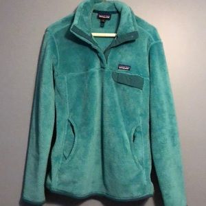 Patagonia Teal Re-Tool Snap Fleece Pullover